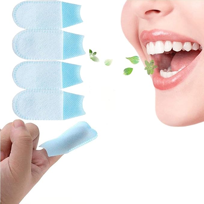 50Pcs Finger Cleaning Teeth Wipes Disposable Non-Woven Fabric Soft Gauze Infant Finger Clean Oral Toothbrushes Whitening
