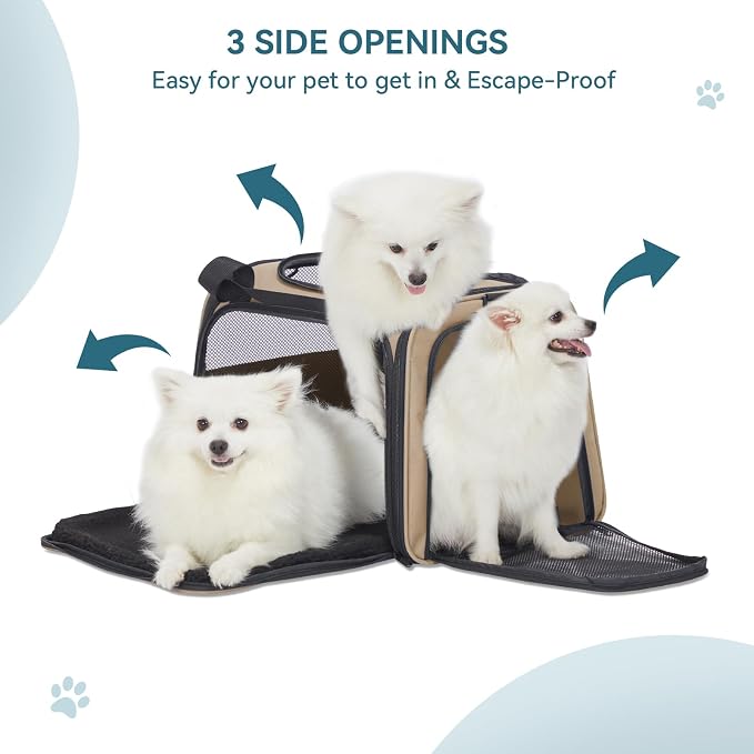 PETSFIT Soft-Sided Cat Carrier for Medium Cats up to 25 lbs