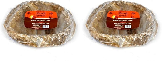 Fluker's Rock Bowl, Food & Water Dish for Hermit Crabs, Medium 6" (Pack of 2)
