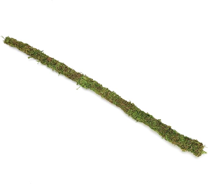 USMOLA Bendable Hermit Crab Climbing Toys, Adjustable Fake Moss Vine for Pet Snail Hermet Crab Habitat Hideouts Tank Terrarium Accessories (Natural Green, 20Inch)