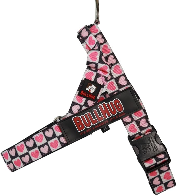 Adjustable Dog Harness– No Pull, No Choke – for English Bulldogs, French Bulldogs, Pugs & Broad-Chested Breeds – Easy, Safe Walks (Check, Large)