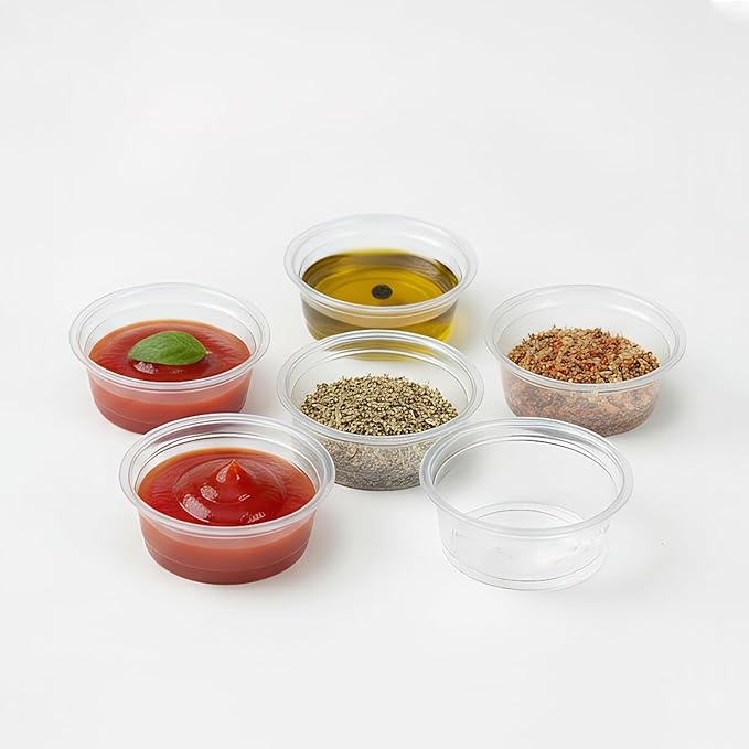 TOPZEA 500 Pack Gecko Food and Water Cups, 0.5 oz Small Plastic Gecko Feeding Dish Reptile Feeder Water Bowls for Lizard Crested Gecko Tarantula and Small Pets, Reptile Accessories