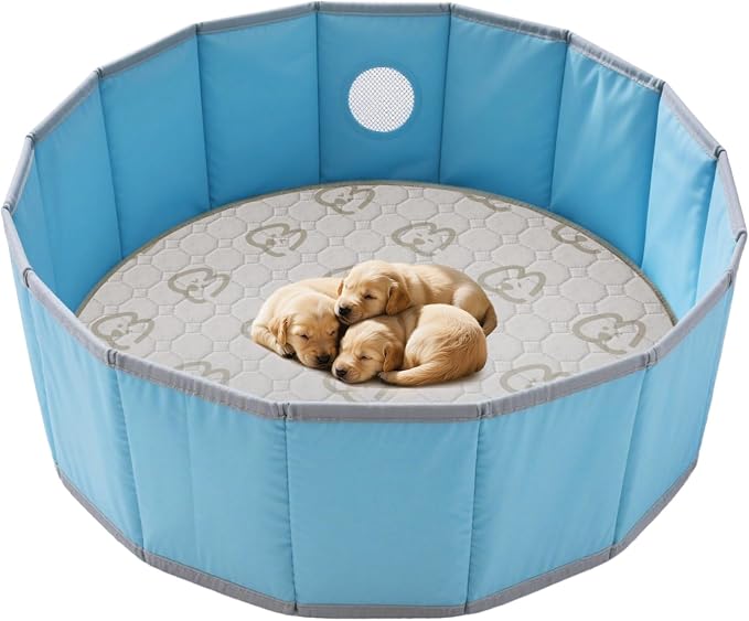 FXW Washable Pee Pads for Dogs, Super Absorbent, 39" Round, 1 Pack | Machine washable, Non-slip backing