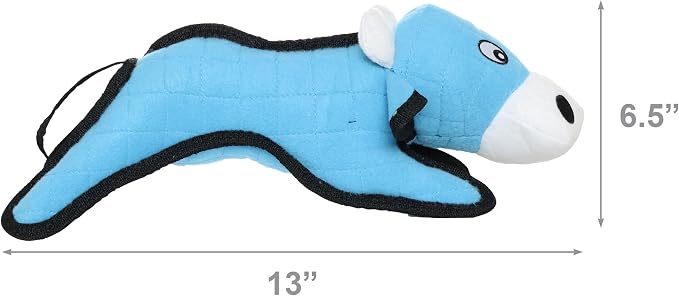 TUFFY® 2 Pack Cow Mouse Large Ultra Durable Plush Dog Toys | Multiple Layers & Reinforced Seams , Washable and Floats , Original Construction