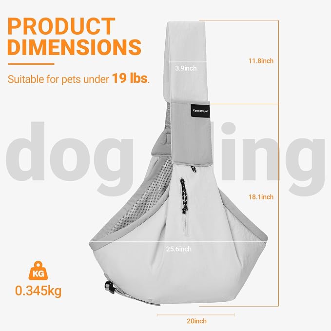 Dog Backpack Carrier & Body Sling for Small Dogs & Cats – Hands-Free Dog Pouch Carrier with Adjustable Strap for Travel & Hiking