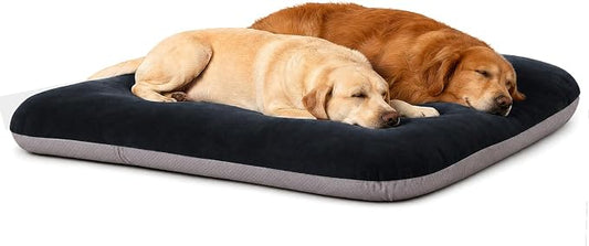Magic Dog Super Soft Extra Large Dog Bed, 47 Inches Jumbo Orthopedic Foam Pet Beds with Anti Slip Bottom, Dog Sleeping Mattress with Removable and Washable Cover, Dark Grey XL