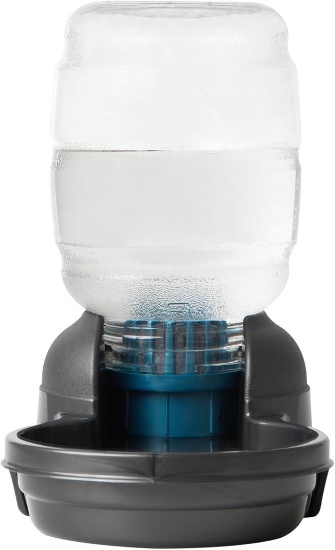 Petmate Replendish Gravity Automatic Dog Water Dispenser Pet Waterer and Pet Feeder Set with Microban Protection Base, 100% BPA Free, Wide Mouth Bowl - 0.5 Gallon Water, 2 lb Food