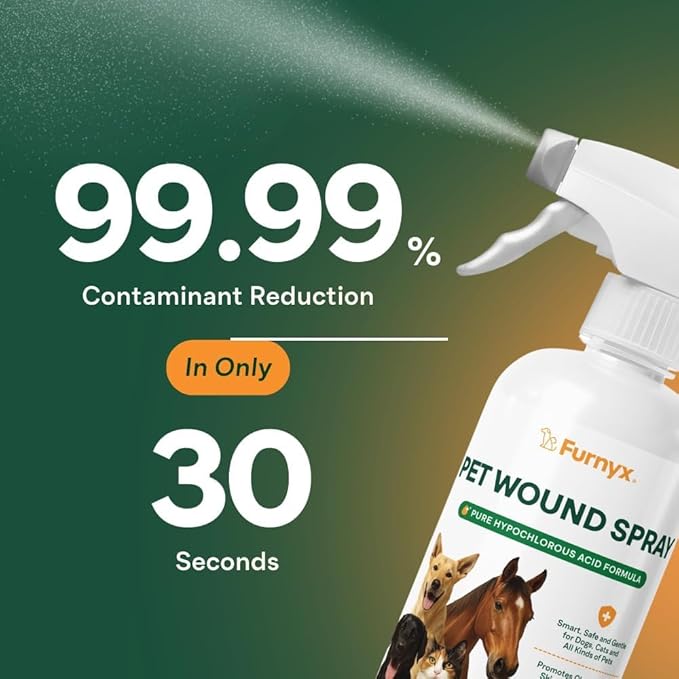 Sting-Free Wound & Skin Care Spray for Dogs, Cats & Pets | Vet-Grade Repair Mist for Cuts, Hot Spots, Rashes, Burns & Itch Relief | Non-Toxic, No Alcohol, Lick-Safe, No Residue (8 fl oz)