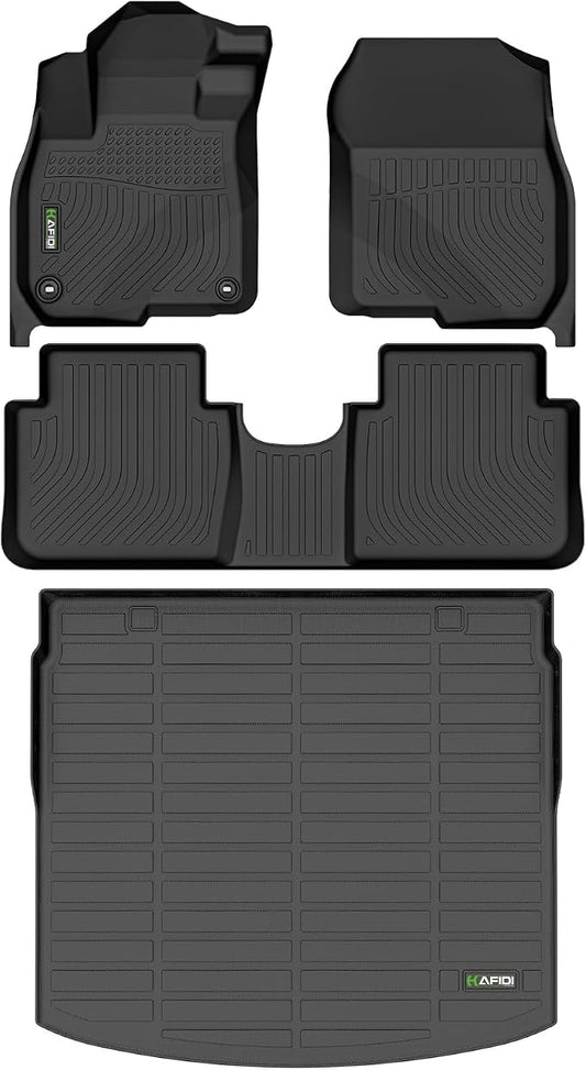 HAFIDI® Car Mats & Cargo Liner Set Fit for 2017-2022 Honda CRV Floor Mats for CRV All Weather Floor Liners TPE Automotive Accessories (NOT for Hybrid) (Cargo Liner Only for Upper Position) - Black