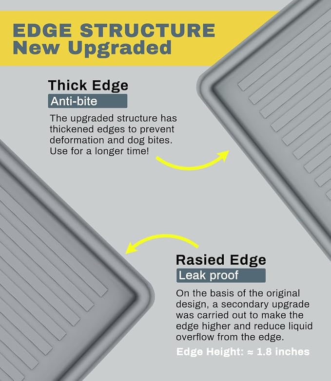 Thick Silicone Pet Pee Pad Holder, Extra Large Tray for 28" x 34" Disposable Pads, Raised High Edge Leak-Proof Training Mat for Puppy, Dogs, Cats