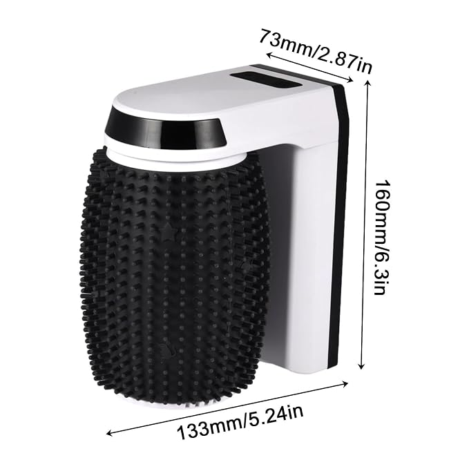 Automatic Cat Groomer - Self Grooming Brush Station with Catnip, Softer Corner Scratcher, Facial Grooming Tool for Kittens | Self Cleaning Brushs for Long Short Pet Care Indoor
