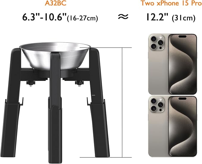 Elevated Dog Bowl, Raised Dog Bowl Stand with Stainless Steel Bowl | Elevated Pet Water & Food Bowl for Medium Dogs, Stable and Anti-Slip Raised Bowl