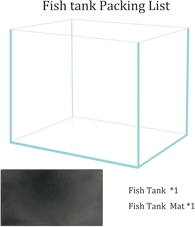 Vimvins 3 Gallon Glass Fish Tank, Easy to Maintain Small Aquarium for Betta/Goldfish/Snails/Shrimp and Aquatic Planting.