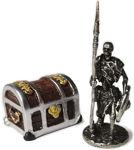 Aquarium Fish Tank Decorations, Decor Accessories Set for Glofish/Betta Fish Bowl, Small Landscape Ornaments for Guppy Fishtank, Figurines of Undead Pirates at the Bottom of the Caribbean, Cupronickel
