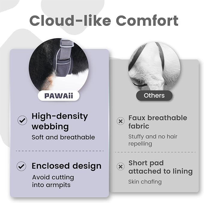Pawaii No Pull Dog Harness with Pet ID Tag, Reflective Vest | Built for safer walks with a QR Pet ID Tag, ront no pull clip, reflective trim,control handle and breathable mesh lining