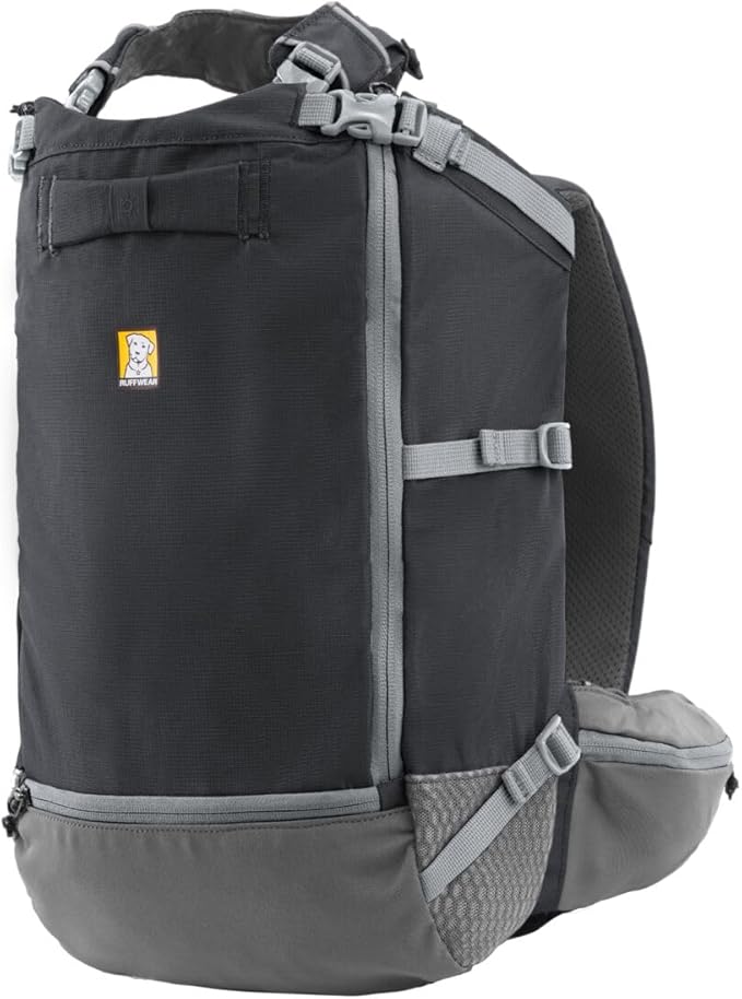 Ruffwear, Hitch Hiker Dog Backpack Carrier, Hands-Free Dog Carrier Backpack with Breathable Mesh, EVA Foam Padding, Durable Polyester, Lightweight Design for Small Dogs, Basalt Gray, Small
