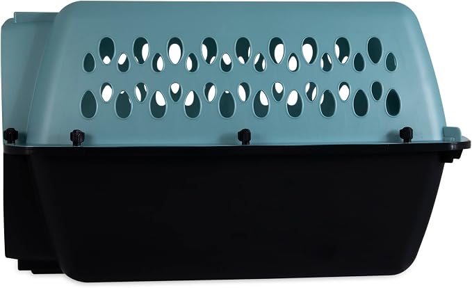 Petmate Fashion Vari Dog Kennel - Portable Crate for Pets 10-20 lbs - Airline-Friendly Pet Carrier - Durable Plastic Shell - For Home and Travel - Made in USA - 24 Inches - Light Blue | Airline friendly travel crate, durable plastic shell, secure carri...