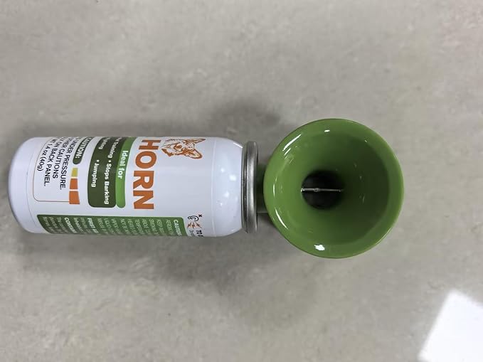 Air Horn with Holster, 1.4 oz 120 dB Loud Pet Trainer to Stop Dog Attacking Barking Fighting Jumping, Coyotes Air Horn for Safety, Protect Yourself & Pet While Walking, Green(4 Pack)