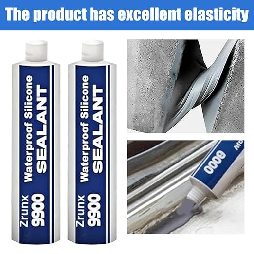All-Purpose Super-Structural Sealant, Waterproof Adhesive 9900, 9900 Sealant Waterproof, Glue Strong Sealing Compound for Construction, Roofing, Bathroom & DIY Repairs (Black)