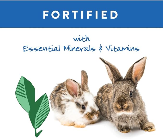 Small World Rabbit Food, Complete Feed, Pelleted Food for Rabbits, Fortified with Essential Vitamins & Minerals for Daily Health, High-Fiber Diet for Digestive Support, Resealable Bag, 10 lb
