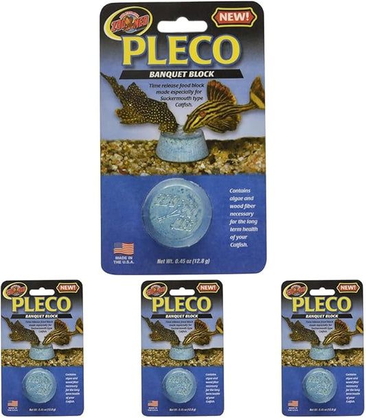 Zoo Med Laboratories AZMBB8 Pleco Banquet Block Black 0.45 Ounce (Pack of 4)