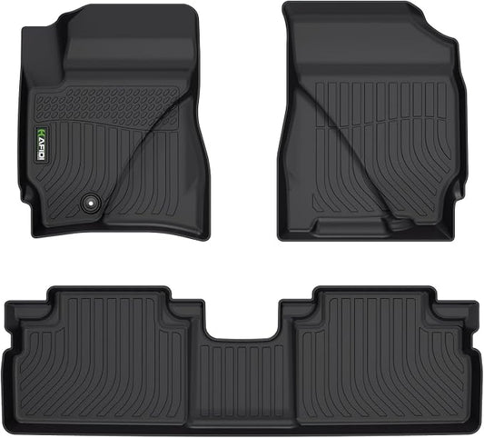 HAFIDI® Floor Mats Fit for 2009-2012 Ford Escape for Mazda Tribute & Mercury Mariner 2009-2011 All Weather Protection TPE Car Floor Liners, Fits 1st & 2nd Row Full Set Custom Accessories, Black