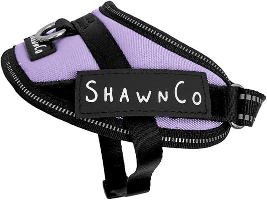 ShawnCo Essential Pro Dog Harness, No-Pull Pet Vest with Removable, Reflective Side Patches, Adjustable and Padded Harness for Small, Medium and Large Dogs (ICY Lilac, XS)