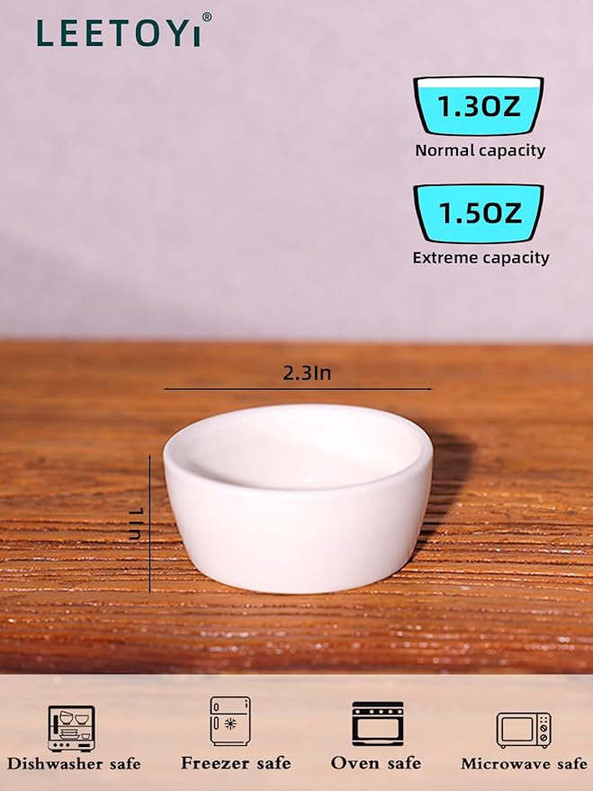 6 Pcs Spider Micro Ceramic Water Bowl, Mini Pet Dish for Spider Tarantula Scorpion Millipede Hermit Crab Tiny Reptile (1.5 oz)