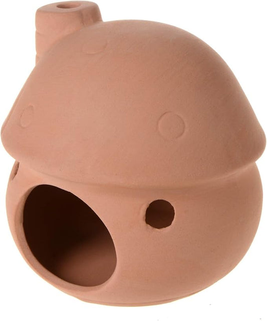Saim Aquarium Decor Ceramic Mushroom House Ornament Fish Tank Landscape Decor for Small Shrimp to Rest and Breed, Hiding - Natural Color