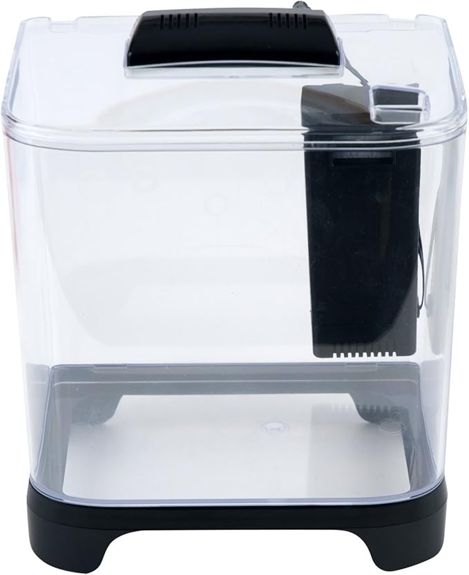PENN-PLAX NuWave Betta Fish Tank Kit with LED Light and Internal Filter – Black – 1.5 Gallon