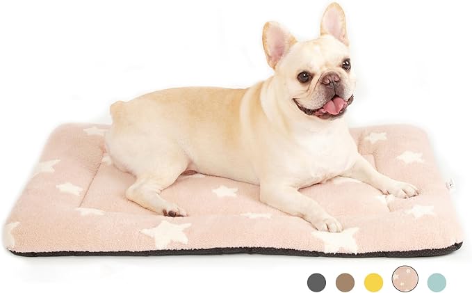 Mora Pets Dog Crate Pad Kennel Dog Bed Mat for Medium Dogs Washable Cute Star Pet Bed for Cage Ultra Soft Flat Puppy Cat Kitten Cushion for Sleeping Anti-Slip Pink 30 x 19 | Soft Dog Cat Bed Mat, Crate Pad for Dog Cages Cozy Sleeping Liner, Pet Pillow ...