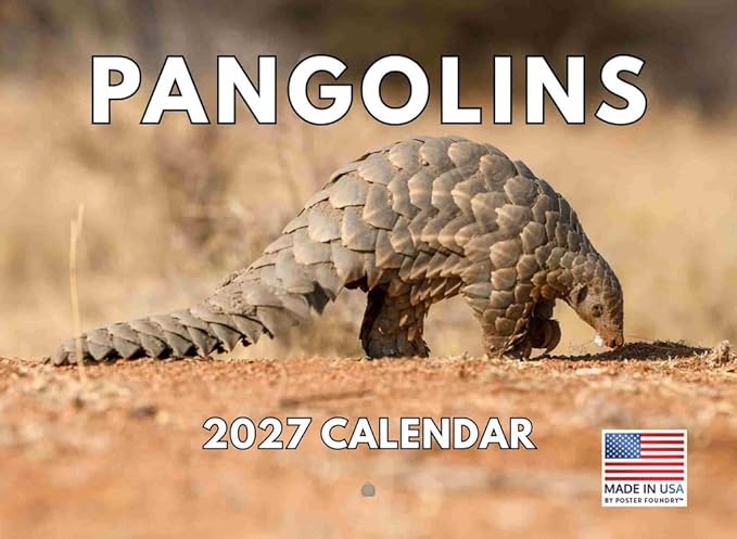 Pangolin Calendar 2027 Monthly Wall Calender 12 Month