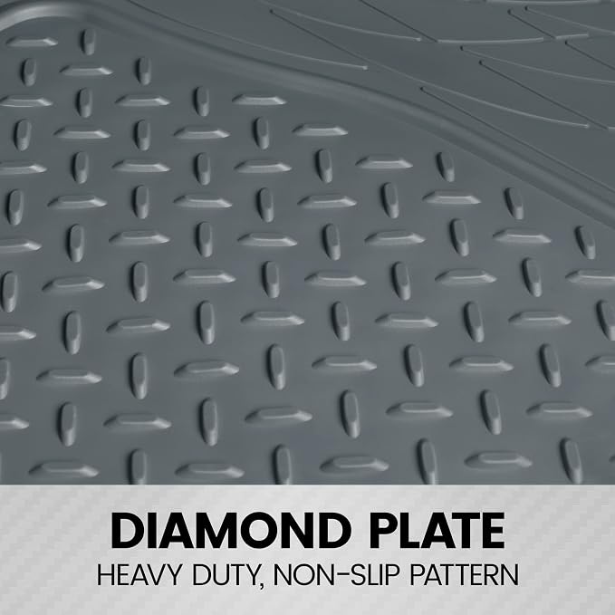 BDK Heavy Duty Rubber Cargo Mat Liner - All-Weather Trunk Protection, Trim-to-Fit Design for Cars, SUVs, Vans & Trucks - Non-Slip, Waterproof, Durable Cargo Floor Liner - 46" x 56.75" x 0.25" - Gray