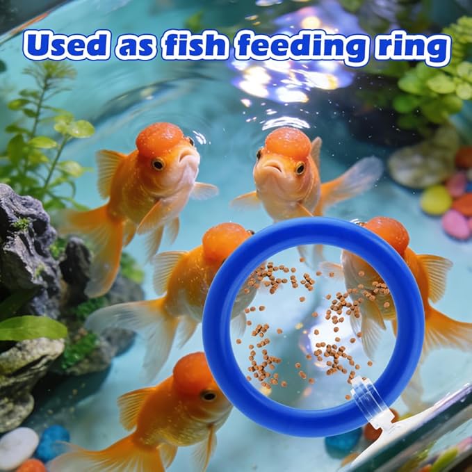 2pcs Bettas Fish Enrichment Toys Ring, with Mirror/Floating Ball, Exercise Floating Mirrors and Training Ring for Fish Tank, Aquarium Feeding Rings Accessories