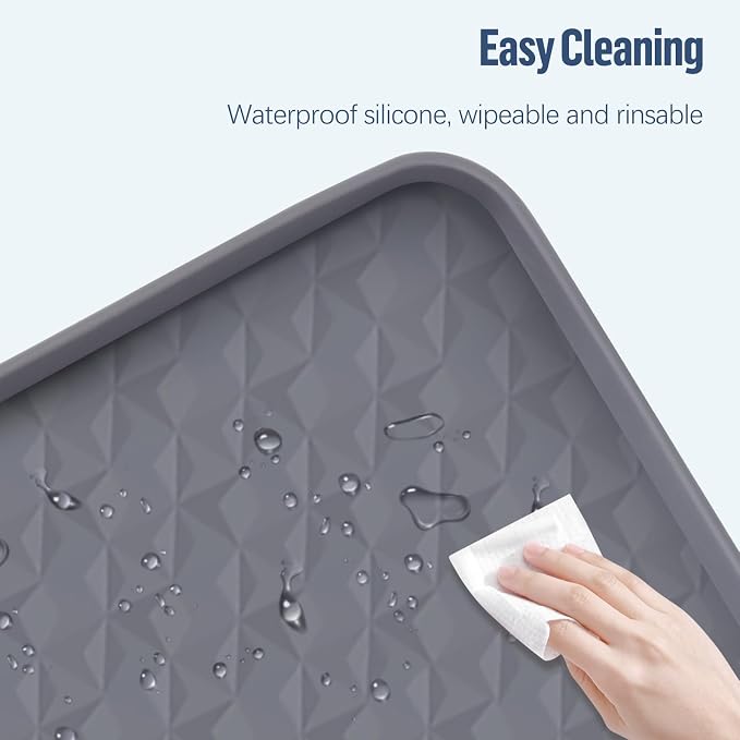 Pee Pad Holder for Dogs 51''x25.6'' Silicone Puppy Pee Pad Tray, Dark Grey | Extra Large Dog Potty Tray Leak-Proof, High Edge, No Spill Training Pads for Floor Protection, No Pee Pads