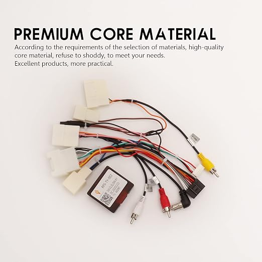 16PIN Car Stereo Wiring Harness Canbus for Toyota Camry RAV4 Corolla Tundra Highlander 2007-2012, Radio Wire Harness Power Cable Compatible with Android Head Unit JBL AMP Backup Camera SWC