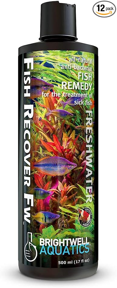 Brightwell Aquatics Brightwell Fish Recover FW - All-Natural Fish Remedy for Treating Sick Freshwater Fish, 500 ml