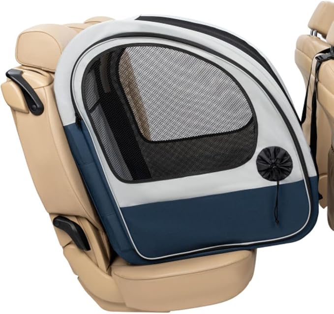 PetSafe Happy Ride Collapsible Travel Dog Crate | Mesh Sides for Ventilation, 2 Entry Doors, Removable Washable Fleece Pad Cover, Folds Flat for Storage, For Pets Up to 60 Lb