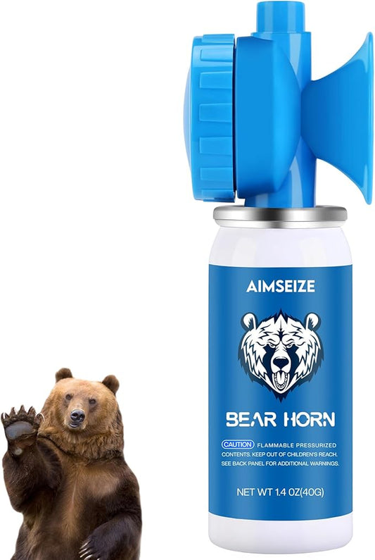 Bear Horn for Self Defense: 1.4oz Air Horn to Scare Bears, 120dB Heard Up to 1/2 Mile Away, Bear Horn for Hiking Camping Climbing Survival Biking and Outdoor Protection