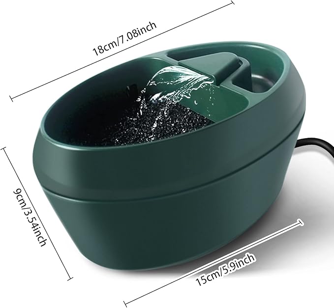 MYGIIKAKA Reptile Drinking Water Fountain Chameleon Accessories Automatic Circulation System with Trough, Bearded Dragon Cage Accessories Reptiles Habitat Waterfall for Snake/Lizard/Chameleon/Turtle