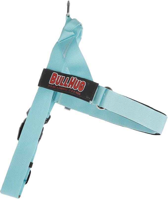Adjustable Dog Harness– No Pull, No Choke – for English Bulldogs, French Bulldogs, Pugs & Broad-Chested Breeds – Easy, Safe Walks (Tiff Blue, Small)