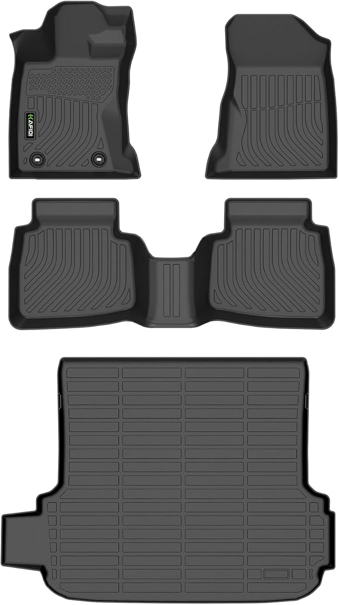 All Weather Floor Mats & Cargo Liner for Subaru Outback 2026 Custom Fit Full Set Accessories - Black