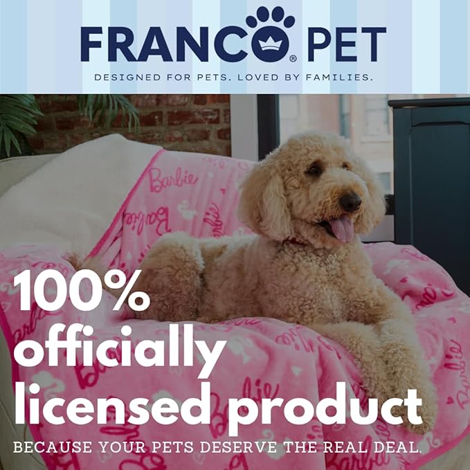 Barbie Waterproof Dog Bed Cover, XL 60x80 Pet Blanket for Furniture Bed Couch Sofa, (Officially Licensed) by Franco