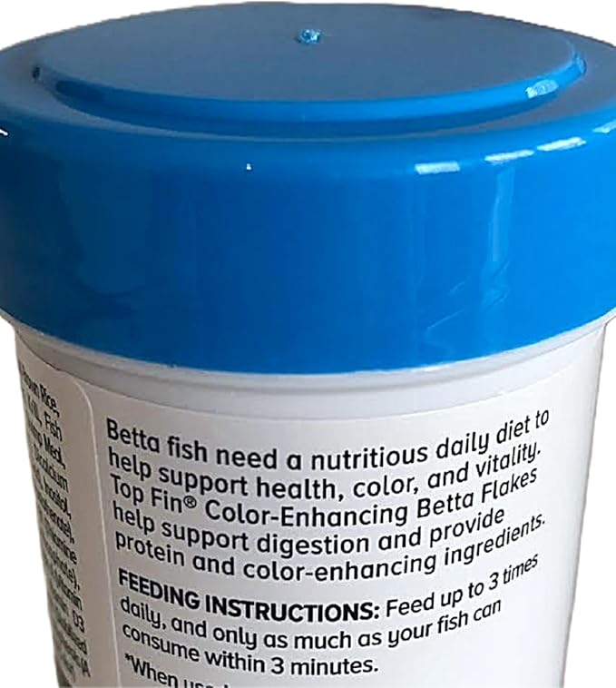 Top Fin Betta Flakes Color-Enhancing 1-0.81ounce (22.9 g) Bottle