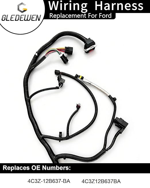 Engine Wiring Harness, Transmission Wire Harness, Fit for 04-05 Ford F250 | Compatible with Ford F350 F450 F550 Excursion Diesel, Replaces OE#4C3Z-12B637-BA, 4C3Z12B637BA