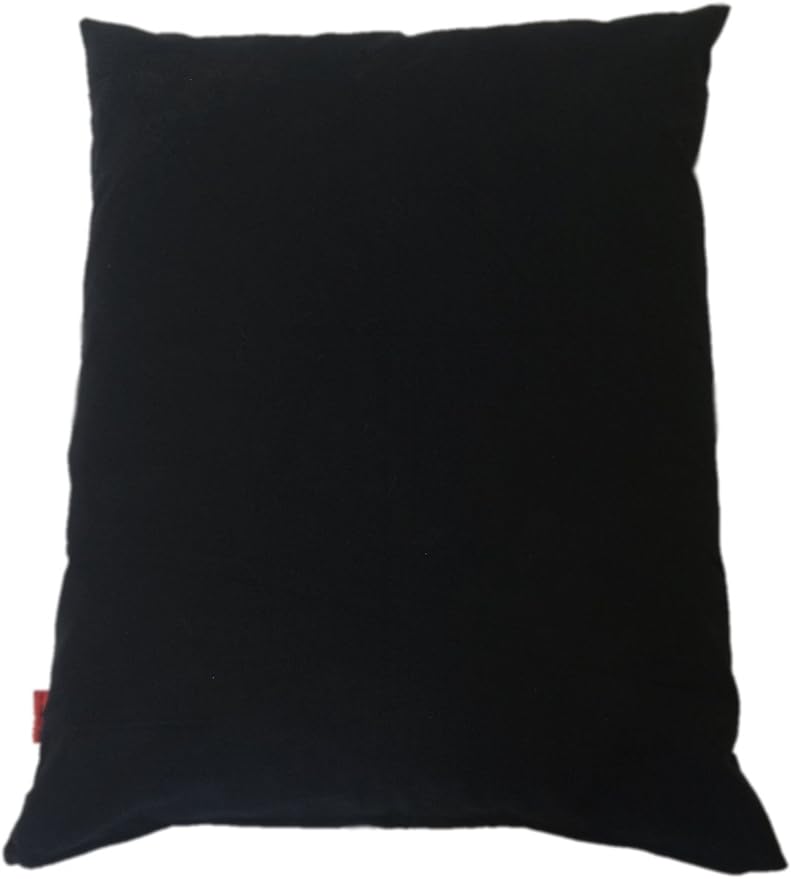 Durable Luxury Comfort Pet Dog Microcushion Pillow Bed with Inner Waterproof Resistant Liner + External Cover for Small to Large Dogs – Complete Bed Set (Black Canvas, 36''x29'')