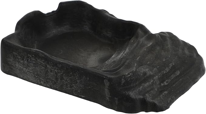 ABOOFAN Spider Reptile Feeding Bowl and Large Capacity Water Basin, Sturdy Plastic Terrarium Dish for Lizards, Frogs, and Spiders, Gray Feeder Supplies for Reptile Habitat