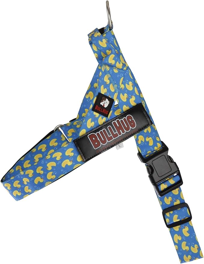 Adjustable Dog Harness– No Pull, No Choke – for English Bulldogs, French Bulldogs, Pugs & Broad-Chested Breeds – Easy, Safe Walks (Sky-Duck, Medium)