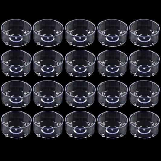 20 Pcs Small Reptile Feeding Bowl Plastic Water Bowl Food Dish for Spider Tarantula Small Reptile Lizard Gecko (Small: 1.43" D, 0.68" H)