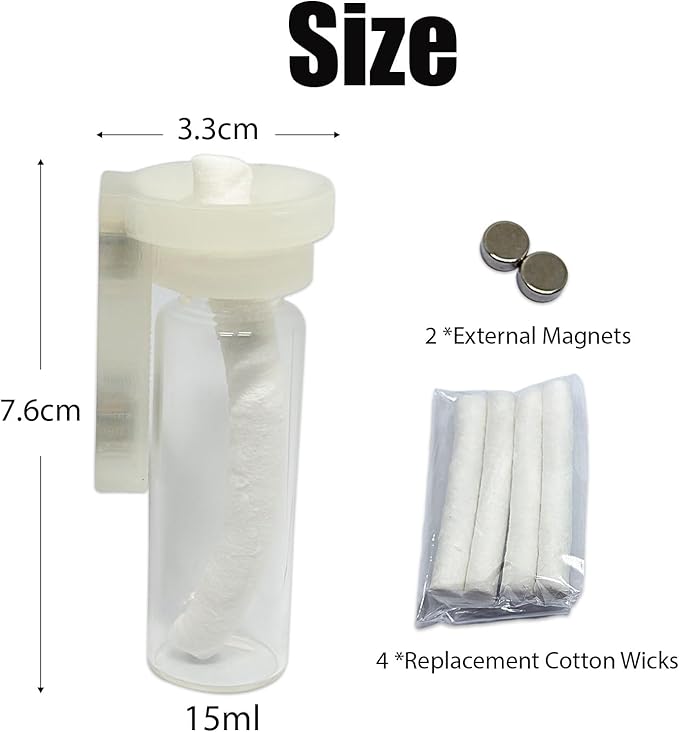 Jumping Spider Water Dispenser, Magnetic Hanging Feeder,Suitable for Jumping Spiders,Tarantulas, Praying Mantises,Arboreal Animals, and Other Small Animal Enclosure Accessories (Transparent, 15ML)